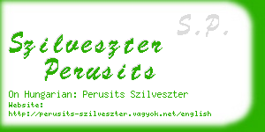 szilveszter perusits business card